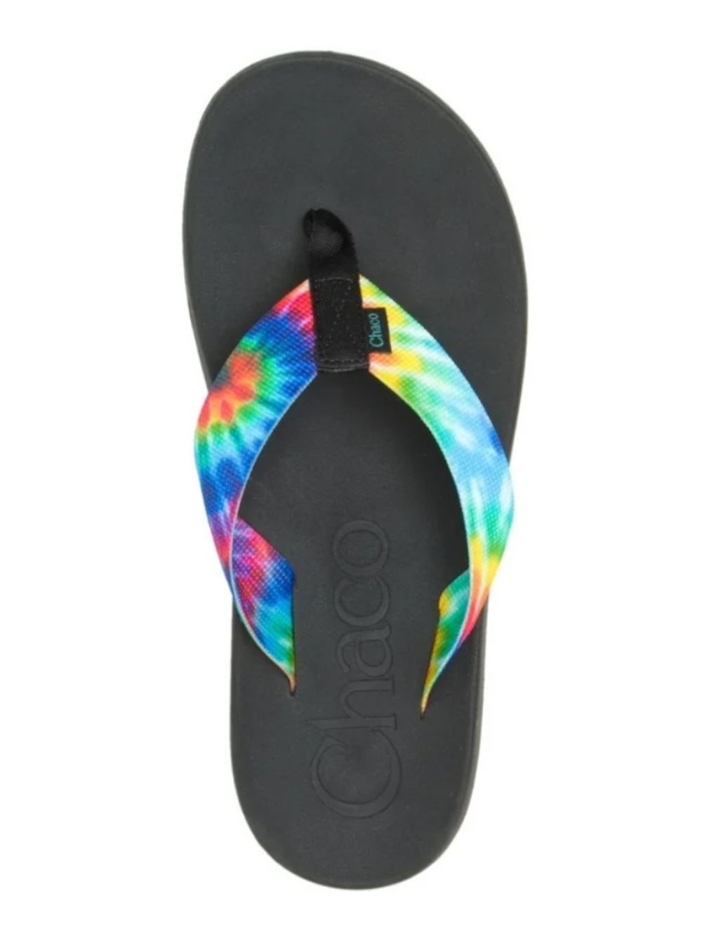 Chaco Chillos Rainbow Tie Dye Toe Thong Flip Flops Sandals Size 8